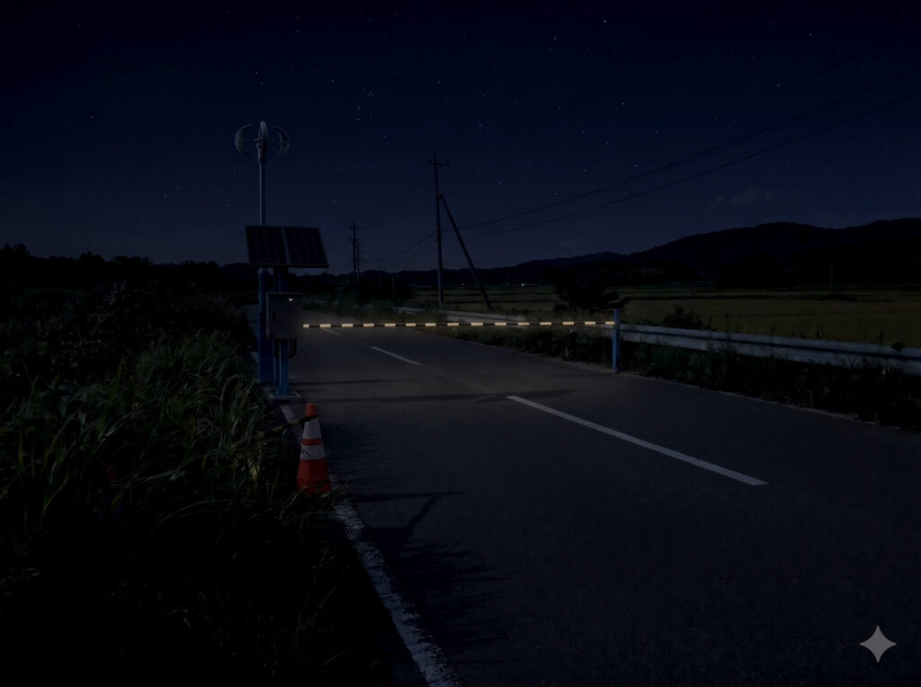 夜間構内道路設置ワイドゲート